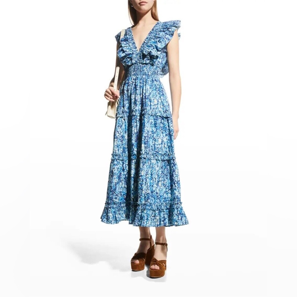 Floral Blue Maxi Dress